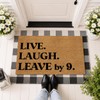 Humorous Rubber Welcome Mat for Entryway - 23.6x15.7 Inch Non-Slip