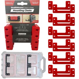 StealthMounts Packout Mounting Cleats 12 Pack | Milwaukee Packout Cleats | Milwaukee Packout Mounting Cleats | Milwaukee Packout Mount | Milwaukee Packout Wall Mount Milwaukee Packout Feet and Cleats