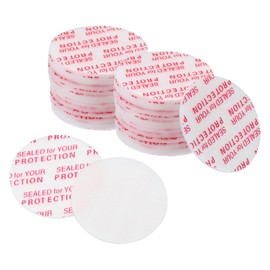 PATIKIL 26mm/1.01inch Foam Lid Liner, 100Pcs PS Foam Resistant Tamper Pressure Sensitive Seal for Bottle Cap Liners Seals, White Red