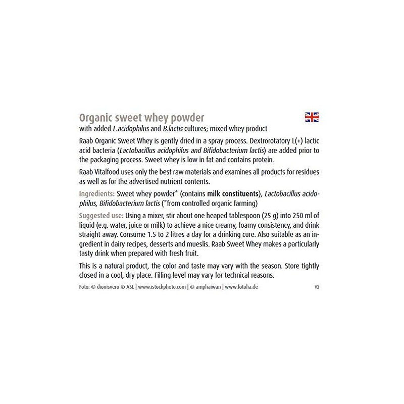 RAAB Organic Sueß Whey Natural Wellness Drink, 1er Pack (1