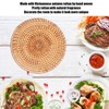 Round Woven Placemats, Natural Rattan Braid Table Mats, Hot Insulation