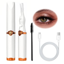 Rizador de Pestañas Eléctrico Calentado, Mini Heated Eyelash Curler Portátil, 3 Niveles de Temperatura Ajustable, 24 Horas de Larga Duración, Ideal para Uso Diario y Viajes