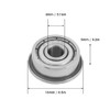 F624ZZ Double Shielded Miniature Flange Ball Bearings 4 x 13