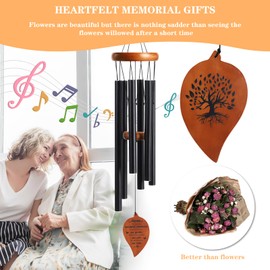 Sympathy Gifts for Loss of Mom, 37" Memorial Sympathy Wind Chimes for Loss of Mother, Condolence Bereavement Memorial Gifts for Loss of Mother, in Memory of Mom, Loss of a Mother Sympathy Gifts