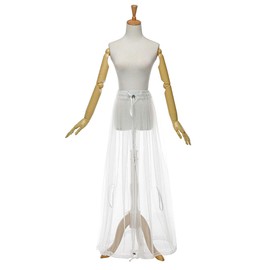 WOWBRIDAL Toilet Petticoat for Bridal Wedding Dress Underskirt Save Your Dress from Toilet Water White
