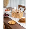 StorageWorks Hand-Woven Wicker Silverware Organizer - Water Hyacinth Cutlery Holder