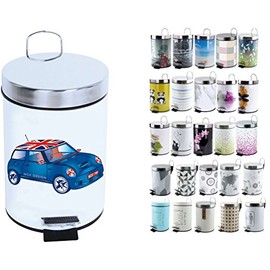 MSV 3L BLUE XS MINI BIN, Stainless Steel, Multi-colour, 3 litres
