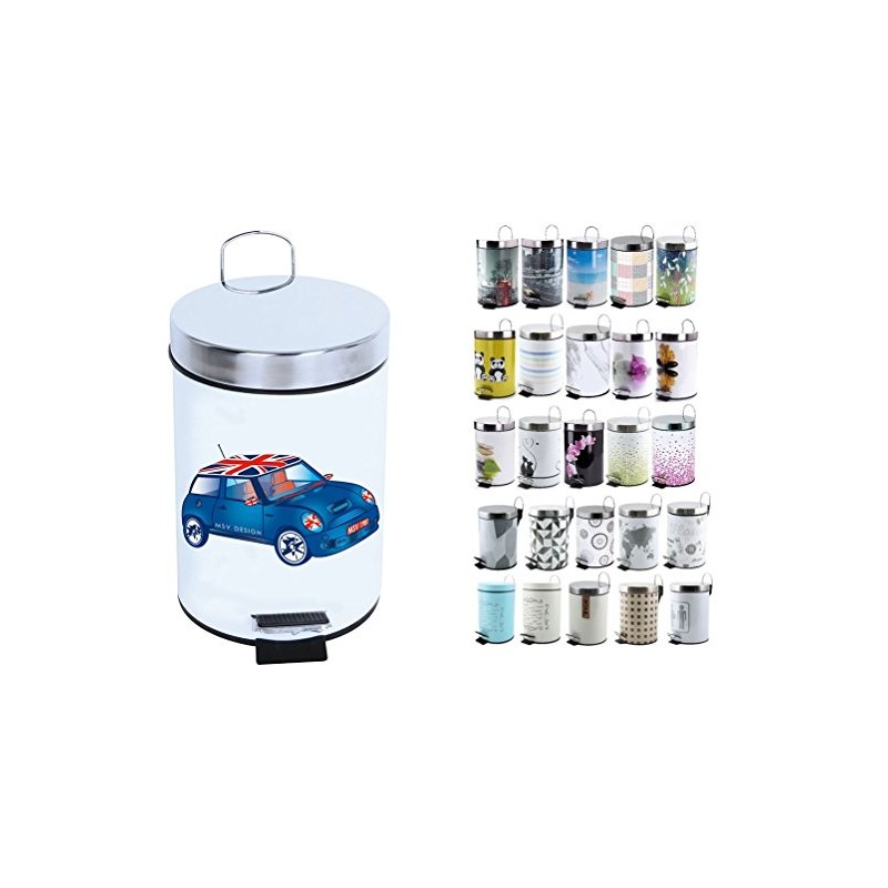 MSV 3L BLUE XS MINI BIN, Stainless Steel, Multi-colour, 3