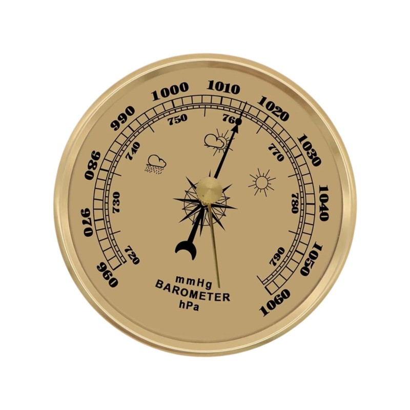 WeiLaiKeQi Mechanical Barometer Round Barometric Pressure Gauge for Home Office