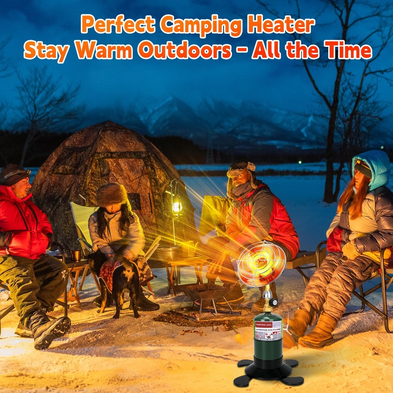Portable Heater with Windproof USB lighter, Outdoor Space Propane Heater