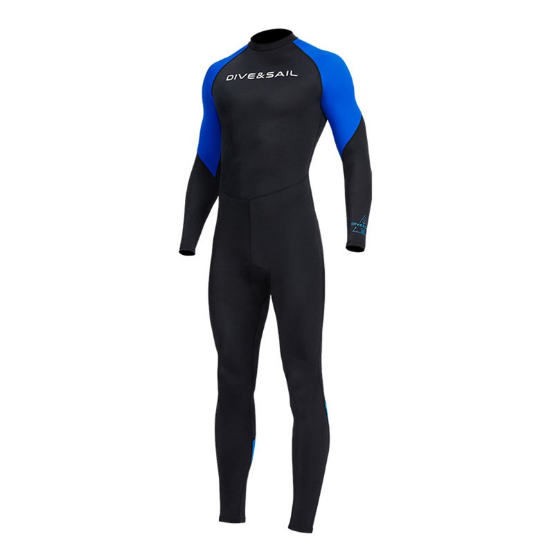 Men One Piece Swimsuit with Back Zipper Quick Dry Long