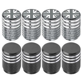 Pack of 8 Valve Caps, Decorative Valve Caps With British Flag, Tyre Valve Core Caps, Valve Dust Caps, Hub Valve Caps, Metal Valve Caps
