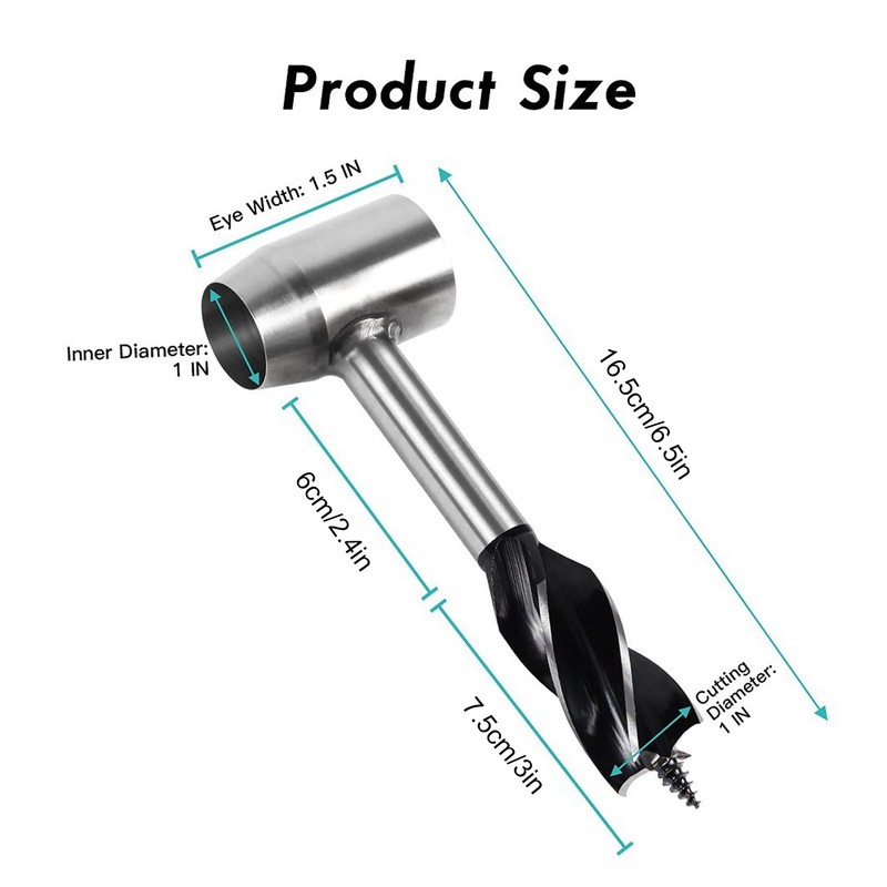 Bushcraft Auger Carbon Steel High Hardness Multi Purpose Hand Auger