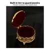 Metal Jewelry Box Innovative Light Luxury Shell Flower Round Trinket