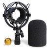 SUNMON AT2020 Mic Shock Mount and Foam Windscreen For Audio