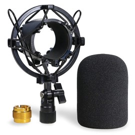SUNMON AT2020 Mic Shock Mount and Foam Windscreen For Audio Technica AT2020 Microphone