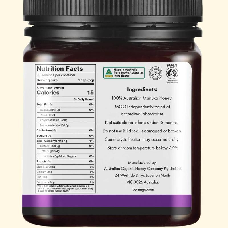 Berringa 100% Pure Australian Manuka Honey MGO 900 - 250