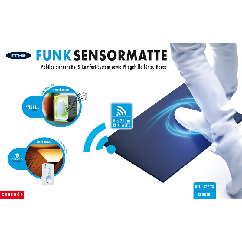 m-e Wireless Sensor Mat with Bell Receiver for Socket |