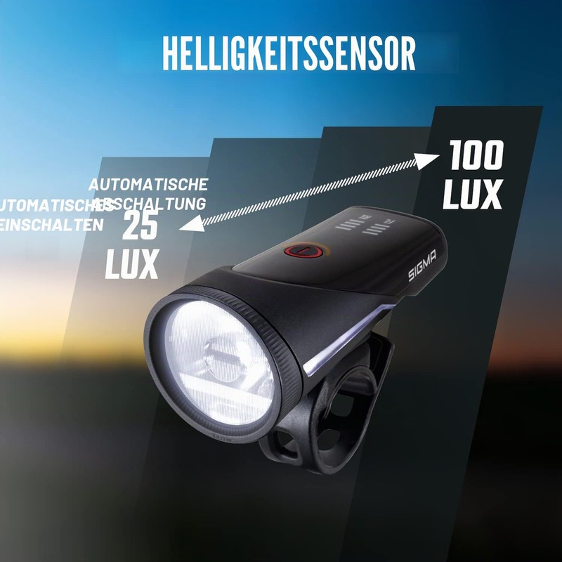SIGMA Aura 100/Blaze Link Bicycle Light Set with Innovative Coupling
