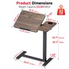 Okin Overbed Bedside Table with Wheels, Adjustable Medical Tilt Top