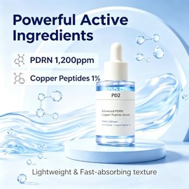 Advanced PDRN Copper Peptide Tight Serum for Firming Elasticity (1 Pcs)  PDRN Serum for Face  Copper Peptides with Hyaluronic Acid  Hydrolyzed...     