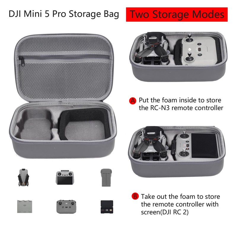 Flyekist Storage Bag for Mini 5 Pro Drone Case Hard