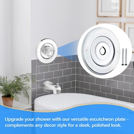 Chrome Escutcheon Plate Fit 16090 Chateau Collection Single-Handle Yub and Shower Faucet，Only Compatible with Moen Standard Valve (6.9 Inch)