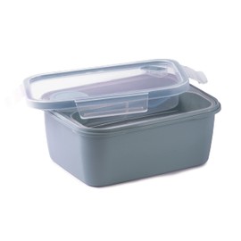 Snips Rectangular lunch box, lunch box with lid and 4 safety locks, adult lunch box, 1.50 L, 21 x 17 x 9 cm, BPA and phthalate free, made in Italy