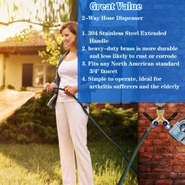 BACASIN 2 Pack Hose Splitter 2 Way Heavy Duty