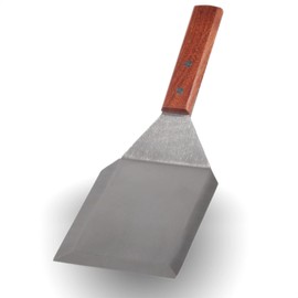Kerafactum® Wooden Burger Steaks and Ribs Burger Turner Shovel for Oven Grill Turner Opener with Large Prongs - 27 cm