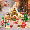 PLAXSOON 2025 Christmas Gingerbread House Courtyard Mini Building Set with