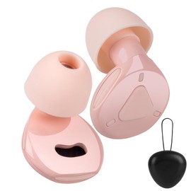 Jerrunie Ear Plugs for Sleeping Noise Cancelling, Adjustable Passive Earplugs for Concerts & Festivals,Reusable Hearing Protection for Sleep,Work,Focus,Travel,2025 New Structure, Pink