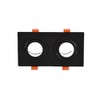 BRENDAXIN Square Black Double-Head GU10 Downlight housing, recessed Spotlight Frame,