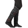 PUREWONDER Women's Leg Warmers Patchwork Leg Warmers No. 59, black