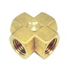 Nigo Industrial Co. Forged Brass Pipe Fitting, 4-Way Tee, Female