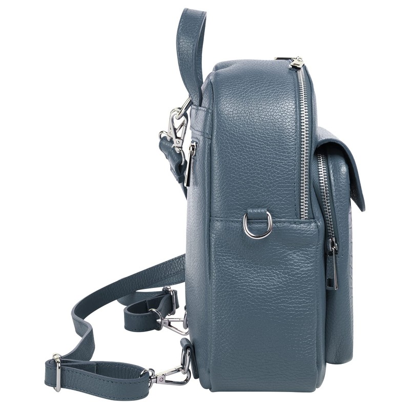 Cluty 021329 Women's Genuine Leather Backpack, Made in Italy, Smartphone