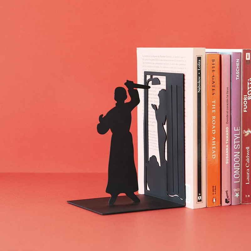 Balvi - Psycho decorative metal bookend in black colour. Original design