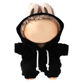 Cute Doll Clothes, Funny Fashion Style Hoodies Outfit Set Practical Accessories for Doll Dressing (Black)