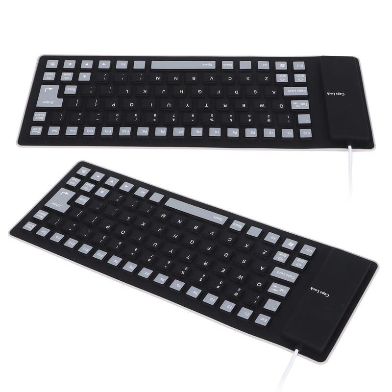 Silicone Keyboard Fully Sealed Design Lightweight Portable Silent Soft Comfortable