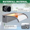 Waterfall Pool Fountain, LONGRUN Waterfall Spillway for Koi Ponds -