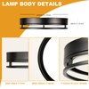 Flynix 12.5 Inch LED Flush Mount Ceiling Light Fixture, 26W,