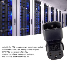 NFHK IEC Male C14 to Up Direction Right Angled 90 Degree IEC Female C13 Power Extension Adapter AC Convertor