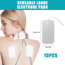 20pcs Large Electrode Pads for TENS Durable Unit Replacement Pads TENS Machine Pads for 2mm PIN Connector Replacement Electrode Pads Large Electrode Pads for Tens Used to Relieve Muscle Pain5*9cm