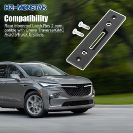 HZ-MONSTAR Rear Sliding Moonroof Cover Latch, Rev 2 - GM F Retainer 84900118 Sunroof Lock Compatible with Chevy Traverse, GMC Acadia, Buick Enclave Rear Sliding Moonroof Cover