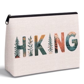 KAIOUS Hiker Hiking Gifts for Women — Gifts for Hikers Women, Hiker Hiking Makeup Bag Cosmetic Bag Makeup Zipper Pouch