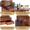 OPHIR Wooden Paint Organizer for 104 Bottles with 2 Brush