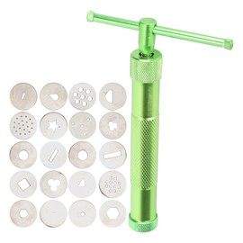 Clay Extruder Rotary Crowded Clay Mud Gun Stainless Steel Squeezer Craft Manual Pottery Tools
