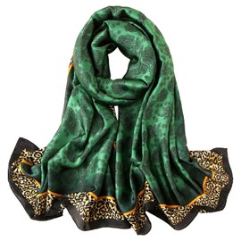 Bestshe Womens Silk Like Large Scarf Floral Satin Long Neck Scarf Lightweight Shawl Wrap with Gift Packed