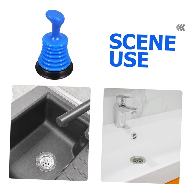 TEHAUX Plunger for Sink Drain Portable Unclogger for Small Spaces