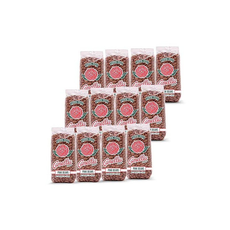 Camellia Brand Dried Pink Beans 1 Pound (Pack of 12)